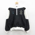 XL★古着 長袖 ハーフジップ ナイロン ジャケット メンズ 90年代 90s Curty Los USA製 黒他 26jan13