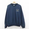 XL★古着 長袖 ナイロン ジャケット メンズ 90年代 90s ゴルフ 大きいサイズ Vネック USA製 濃紺 26jan28