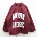 XL★古着 デロング 長袖 ナイロン ジャケット メンズ 80年代 80s ラクロス 大きいサイズ ラグラン USA製 タロン エンジ 内側キルティング 26feb07