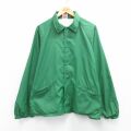 L★古着 長袖 ナイロン ジャケット メンズ 90年代 90s USA製 緑 26feb12