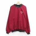 XL★古着 長袖 ナイロン ジャケット メンズ 90年代 90s NEW HAMPSHIRE 大きいサイズ Vネック USA製 エンジ他 26feb12