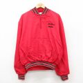 XL★古着 ホロウェイ 長袖 ハーフジップ ナイロン ジャケット メンズ 90年代 90s Strat ford 大きいサイズ 赤 26feb19