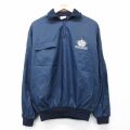 XL★古着 長袖 ハーフジップ ナイロン ジャケット メンズ 80年代 80s AMDCO USA製 紺 26feb24