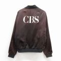 XL★古着 長袖 ナイロン ジャケット メンズ 80年代 80s CBS 刺繍 USA製 黒 26feb27