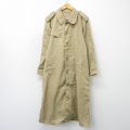 M★古着 バナナリパブリック 長袖 ナイロン トレンチ コート メンズ 80年代 80s ラグラン ロング丈 ベージュ【spe】 26mar02
