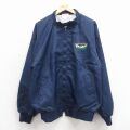 L★古着 長袖 ナイロン ジャケット メンズ 90年代 90s SANTAALICIA ラグラン USA製 紺 26mar03