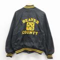 L★古着 長袖 ナイロン ジャケット メンズ 80年代 80s BEAVER ラグラン USA製 黒 26mar17