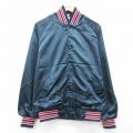 L★古着 長袖 ナイロン ジャケット メンズ 90年代 90s アリゾナワイルドキャッツ ラグラン USA製 紺他 26apr01