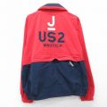 XL★古着 ノーティカ 長袖 ブランド セーリング ナイロン ジャケット メンズ 90年代 90s J-US2 刺繍 ラグラン ツートンカラー 大きいサイズ 赤他 内側メッシュ 26apr01