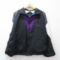 L★古着 ピエールカルダン 長袖 ナイロン ジャケット メンズ 90年代 90s ワンポイントロゴ マルチカラー ラグラン 黒他 26apr16