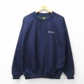 L★古着 長袖 ナイロン ジャケット メンズ 90年代 90s copeland クルーネック USA製 紺 26apr18