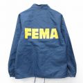 FEMA 90s ラグランナイロンジャケット ネイビー S | 古着