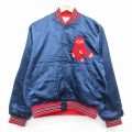 90s ナイロンジャケット MLBボストンレッドソックス ネイビー M | 古着