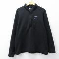 XL★古着 パタゴニア patagonia 長袖 ハーフジップ フリース ジャケット ベターセーター メンズ ワンポイントロゴ 黒 26feb20