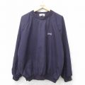 XL★古着 IZOD 長袖 ジャケット メンズ 00年代 00s ワンポイントロゴ ラグラン 大きいサイズ クルーネック 紺 ネイビー 24sep07 中古 アウター ジャンパー ブルゾン