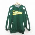 XL★古着 ラッセル 長袖 ジャケット メンズ 00年代 00s Fishtown ラグラン Vネック 緑 グリーン 内側メッシュ 24dec16 中古 アウター ジャンパー ブルゾン