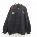 XL★古着 長袖 レーシング ジャケット メンズ レジェンド 刺繍 コットン 大きいサイズ 黒 ブラック 【spe】 25sep04 中古 アウター ジャンパー ブルゾン