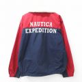 XL★古着 ノーティカ NAUTICA 長袖 ブランド ジャケット メンズ 90年代 90s EXPEDITION ツートンカラー 大きいサイズ 紺他 ネイビー 内側メッシュ 25sep27 中古 アウター ジャンパー ブルゾン