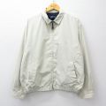 XL★古着 ノーティカ NAUTICA 長袖 ブランド ジャケット スイングトップ メンズ 90年代 90s ワンポイントロゴ 薄ベージュ カーキ 25sep29 中古 アウター ジャンパー ブルゾン