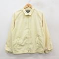 L★古着 キャンパス 長袖 ジャケット スイングトップ メンズ 80年代 80s ラグラン USA製 タロン 薄黄 イエロー 25sep30 中古 アウター ジャンパー ブルゾン