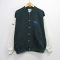 XL★古着 長袖 ジャケット メンズ 90年代 90s COX ツートンカラー コットン カナダ製 緑 グリーン 25oct03 中古 アウター ジャンパー ブルゾン