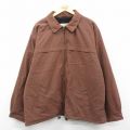 XL★古着 セントジョンズベイ 長袖 ジャケット メンズ 00年代 00s 大きいサイズ 茶 ブラウン 内側フリース 25oct10 中古 アウター ジャンパー ブルゾン