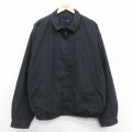 XL★古着 ノーティカ NAUTICA 長袖 ブランド ジャケット スイングトップ メンズ 90年代 90s ワンポイントロゴ 大きいサイズ 黒 ブラック 25oct20 中古 アウター ジャンパー ブルゾン