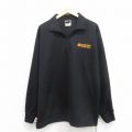 XL★古着 長袖 ハーフジップ ジャケット メンズ 00年代 00s バスケットボール イタリア製 黒 ブラック 25oct25 中古 アウター ジャンパー ブルゾン