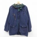 XL★古着 長袖 ジャケット パーカー メンズ 00年代 00s 紺 ネイビー 25nov05 中古 アウター ジャンパー ブルゾン