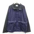 XL★古着 ニューバランス 長袖 ジャケット メンズ 00年代 00s ワンポイントロゴ 大きいサイズ 紺 内側メッシュ 25nov12