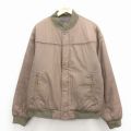 XL★古着 長袖 ダービー ジャケット メンズ 90年代 90s 大きいサイズ ベージュ 25dec02