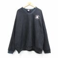 XL★古着 長袖 ジャケット メンズ 00年代 00s バレーボール 大きいサイズ Vネック 黒 25dec09