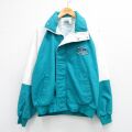 L★古着 長袖 ジャケット メンズ 90年代 90s 鳥 ミネソタ ラグラン 青緑他 25dec09