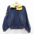 L★古着 ノーティカ 長袖 ブランド セーリング ジャケット メンズ 90年代 90s ビッグロゴ チャレンジ ラグラン 紺 25dec10