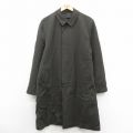 L★古着 タウンクラフト 長袖 ステンカラー コート メンズ 80年代 80s ロング丈 濃緑系 25dec22
