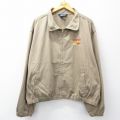 XL★古着 ランズエンド 長袖 ジャケット スイングトップ メンズ 90年代 90s POWER 大きいサイズ コットン ベージュ 26jan15