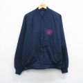XL★古着 長袖 ジャケット メンズ 90年代 90s UTU 紺 内側キルティング 26jan21