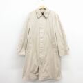 L★古着 ロンドンフォグ ステンカラー コート メンズ 90年代 90s ロング丈 USA製 薄ベージュ 内側ボア【spe】 26jan24