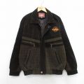 XL★古着 長袖 ジャケット メンズ HAPPY 大きいサイズ 茶他 チェック 内側キルティング 26jan27