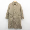 L★古着 ロンドンフォグ 長袖 ステンカラー コート メンズ 90年代 90s ロング丈 USA製 ベージュ 内側ボア 26jan30