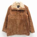 XL★古着 JCペニー 長袖 ジャケット コート メンズ 80年代 80s 大きいサイズ ロング丈 茶 内側ボア 26feb02