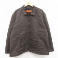 XL★古着 レッドキャップ 長袖 ワーク ジャケット メンズ 80年代 80s 大きいサイズ タロン USA製 茶 内側キルティング 26feb06