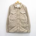XL★古着 ラルフローレン デニムアンドサプライ 長袖 ブランド ミリタリー ジャケット メンズ ロング丈 コットン ベージュ【spe】 26feb13