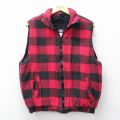M★古着 FADED GLORY ベスト メンズ 00年代 00s コットン 赤他 バッファロー チェック 26feb13