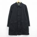 L★古着 ロンドンフォグ 長袖 ステンカラー コート メンズ 90年代 90s ロング丈 黒【spe】 26feb16