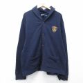 XL★古着 ラルフローレン 長袖 ブランド ジャケット メンズ 90年代 90s ワンポイントロゴ 大きいサイズ ショールカラー 濃紺【spe】 26feb20