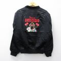 L★古着 長袖 ジャケット メンズ 90年代 90s HORSE SHOE トランプ サイコロ 刺繍 USA製 黒 26feb25