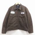 XL★古着 レッドキャップ 長袖 ジャケット メンズ 80年代 80s CITY USA製 タロン こげ茶 内側キルティング 26mar03
