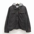 XL★古着 リーバイス Levis 長袖 ジャケット パーカー メンズ コットン 黒 26mar05