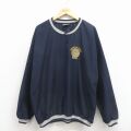 XL★古着 リー Lee 長袖 ジャケット メンズ 90年代 90s ブルックリン 大きいサイズ USA製 紺系他 26mar16